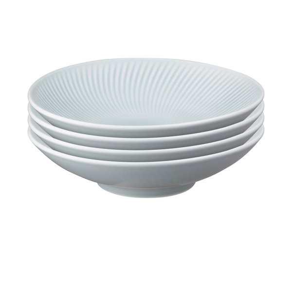 Denby Porcelain Arc Grey Set of 4 Pasta Bowls Wayfair